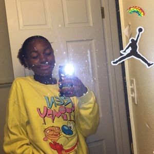 Ren and Stimpy YELLOW sweater